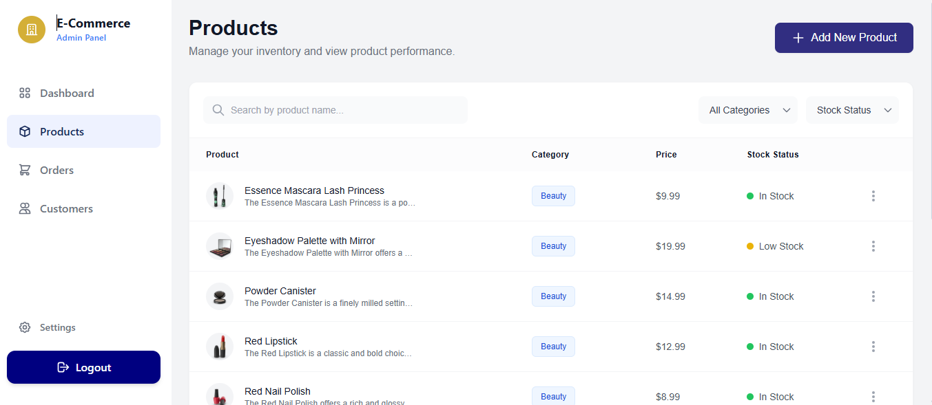 Product Management App screenshot